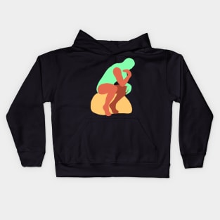 Rodin Thinker - Cutout Version Kids Hoodie